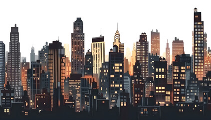 Obraz premium a cityscape full of night lights and buildings