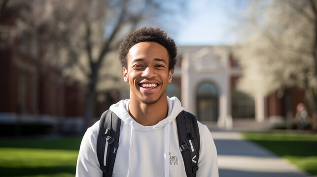 Smiling student athlete, Generative AI