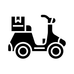 Delivery Bike Glyph Icon