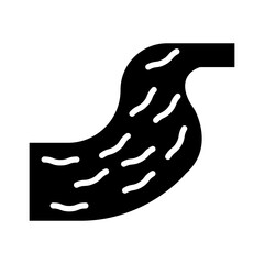 River Glyph Icon