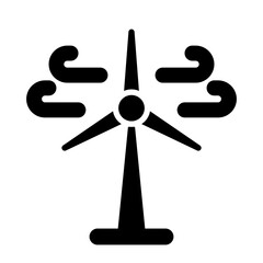 Wind Turbine Glyph Icon