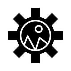 Obraz premium Content Optimization Glyph Icon