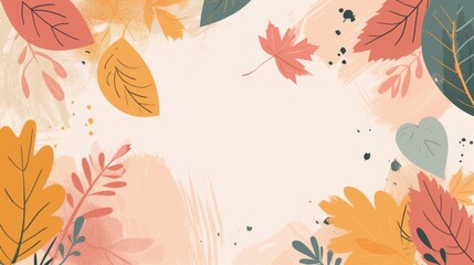 Fototapeta na wymiar watercolor autumn background 