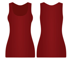 Red women top. vector illustration