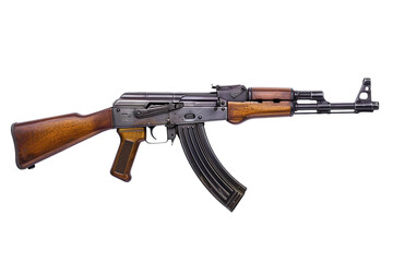 Firearm Legend The AK 47 on Transparent Background, PNG - obrazy, fototapety, plakaty