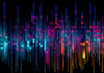 abstract technology background with colorful lines Vector illustration
