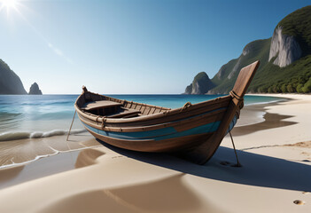 Obraz premium Fishing boats are on the beach