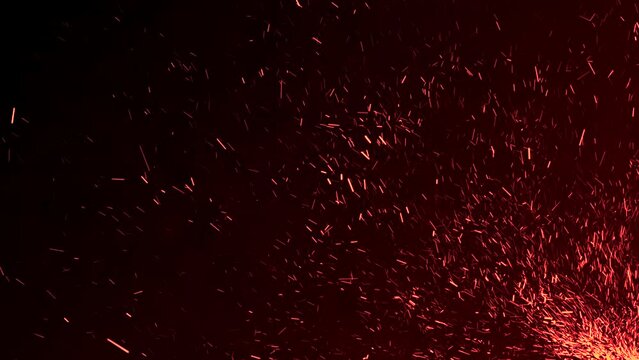 Fire sparks particles loop animation background