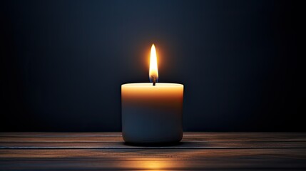 Obraz na płótnie Canvas light candle in dark