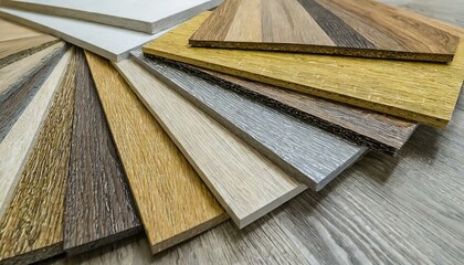 Wood texture for furniture and flooring furnishing material samples - obrazy, fototapety, plakaty