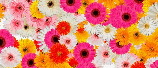 background of colorful Daisy flowers abstract