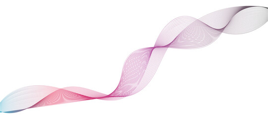 Colorful lines background. Wave of the many colored lines pattern and design elements created. Creative line art or abstract ribbon wavy stripes on a white isolated background.