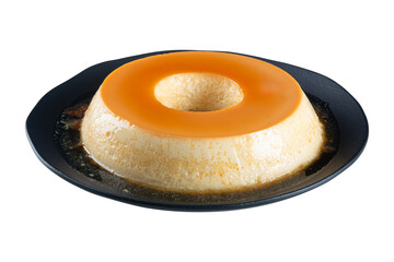 Milk pudding isolated with transparent background png