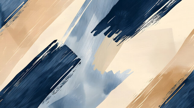 abstract lines art with brushed ink lines  