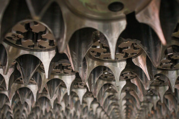 Closeup view of internal reactor vessel.