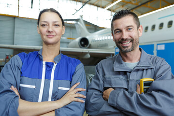 happy aircraft maintenance technician posing
