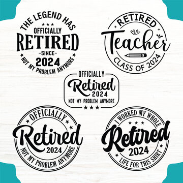 Retired 2024 T-Shirt Design, Retired 2024 SVG Design