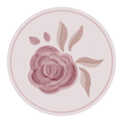 Watercolor Pink Rose Icon