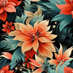 Playful Indonesian Batik Seamless Pattern