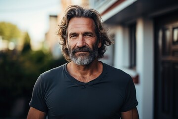 Obraz premium Portrait of a middle aged body positive man