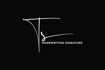 TS initials Handwriting signature logo. TS Hand drawn Calligraphy lettering Vector. TS letter real estate, beauty, photography letter logo design.