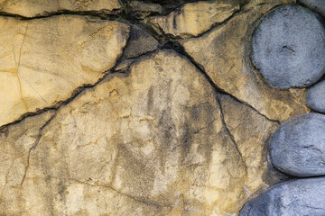 Explore the Beauty of a Stone Texture in Blue and Yellow Tones