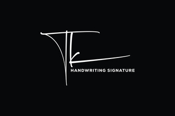 TK initials Handwriting signature logo. TK Hand drawn Calligraphy lettering Vector. TK letter real estate, beauty, photography letter logo design.