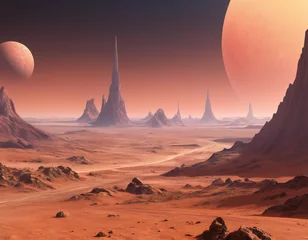 Deurstickers Sci-fi planet © Francisco