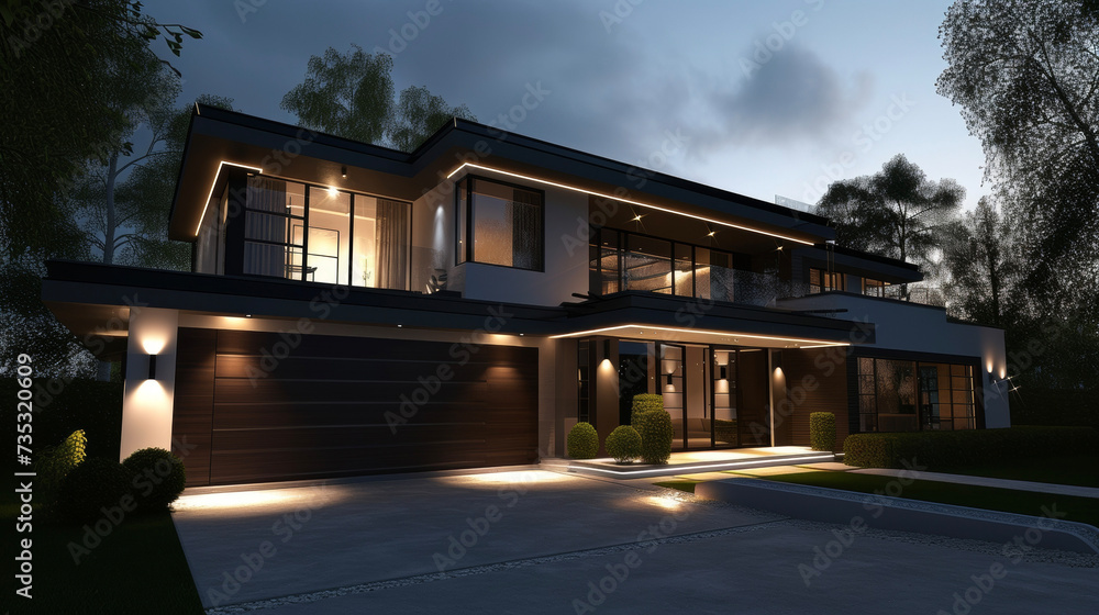 Poster this spacious family home boasts a sleek and modern look enhanced by a smart architecture system tha