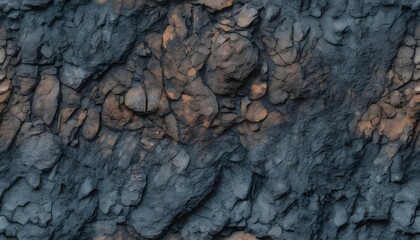 Solid obsidian rock wall texture
