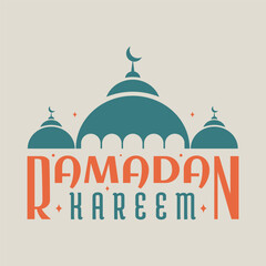 Ramadan kareem islamic typography tshirt design