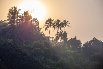 Coucher de soleil à Goa en Inde