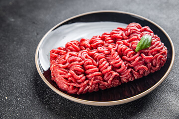 fresh minced meat beef tasty  eating cooking appetizer meal food snack on the table copy space food...