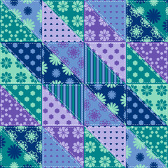 patchwork background with different patterns