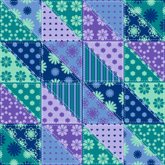 patchwork background with different patterns