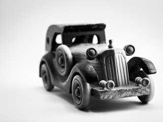Naklejka premium Toy Car Wooden, Antique background