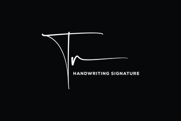 TR initials Handwriting signature logo. TR Hand drawn Calligraphy lettering Vector. TR letter real estate, beauty, photography letter logo design.