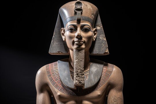 Menes sculpture with pharaoh beard