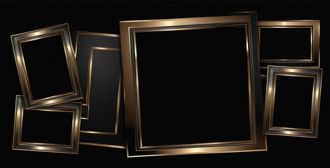 frame on black background