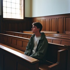 young adult in court
