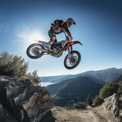 motocross rider on a motorcycle