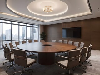 Business Strategy: A Glimpse into a Modern Corporate Meeting Room, generative AI