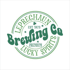 Brewing Co, St.Patrick's Day Quote, Irish, Lucky, Claver, Shamrock, Vector