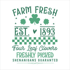 St.Patrick's Day Quote, Irish, Lucky, Claver, Shamrock, Vector