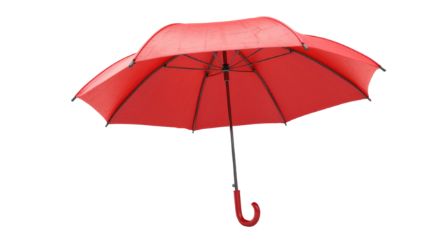 red umbrella isolated on transparent background  - Powered by Adobe