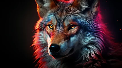 Tuinposter 3d rendered photo of wolf made with generative AI © Eareds