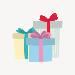 A set of gift boxes for the holiday