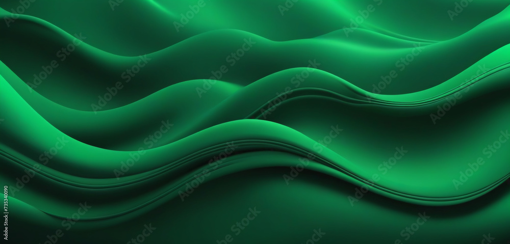 Canvas Prints abstract green wave background