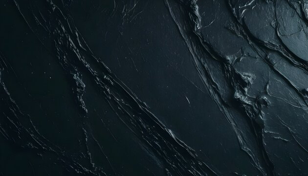 Dark lavic rock surface texture, all black, shiny, some veins, smooth