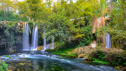 Spectacular nature view of Antalya Düden waterfall